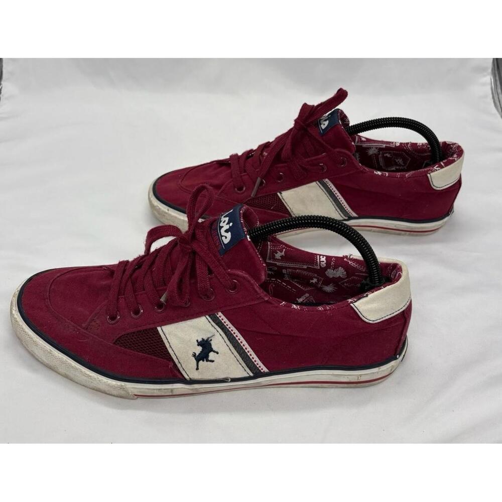 Lois Blue Jeans Maroon Red Men’s Slip Up Tie Up Shoes Sz 10
